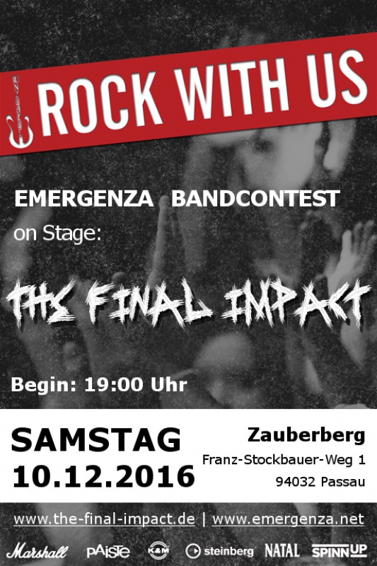 Flyer/Grafik zum Event: Emergenza Vorrunde am Sa., 10.12.2016