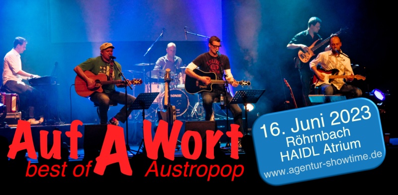 Flyer/Grafik zum Event: Auf A Wort am Fr., 16.06.2023