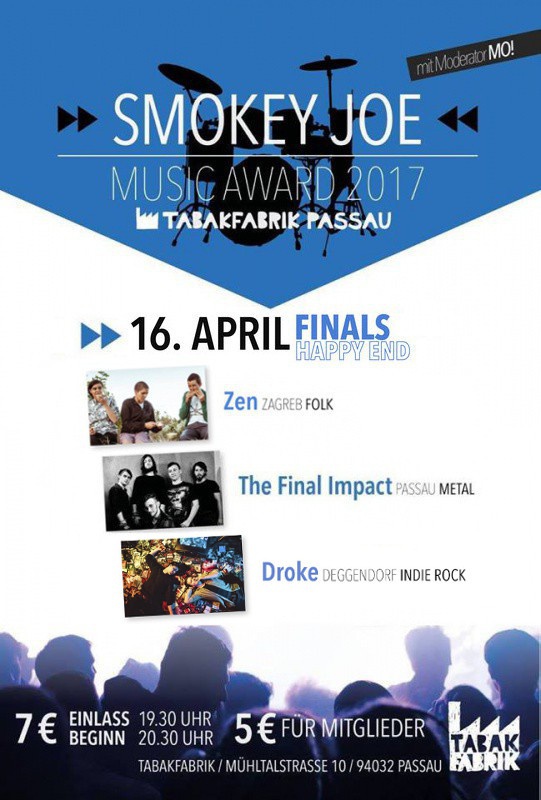 Flyer/Grafik zum Event: Smokey Joe Band Contest 2017 :: Finals am So., 16.04.2017 ab 19:30 Uhr