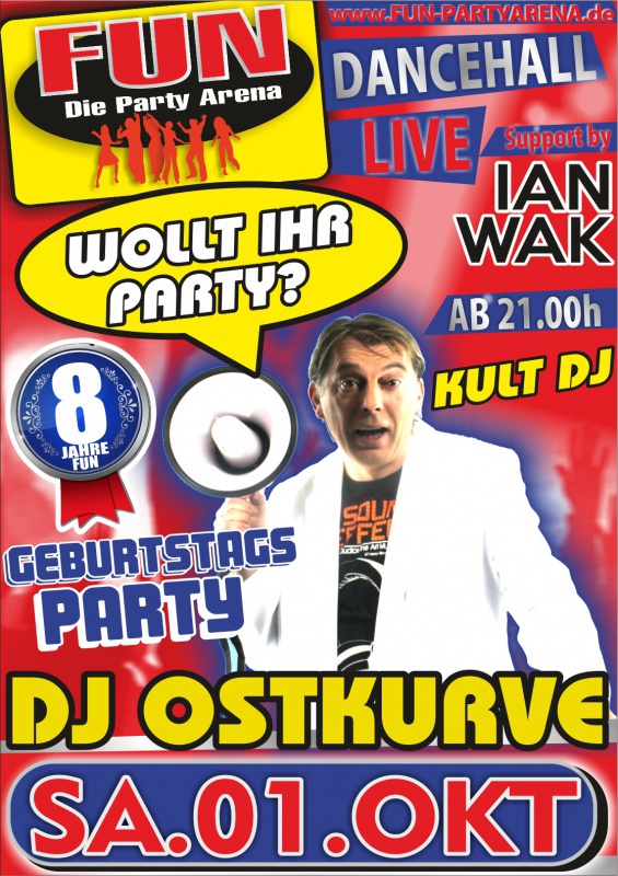 Flyer/Grafik zum Event: Geburtstagsparty im FUN! am Sa., 01.10.2016 von 21:00 bis 03:30 Uhr