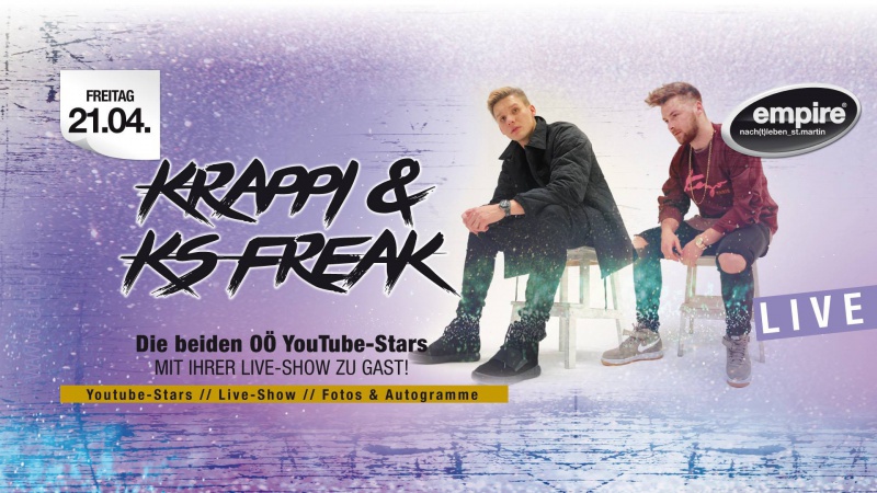 Flyer/Grafik zum Event: Krappi & KS FREAK live am Fr., 21.04.2017
