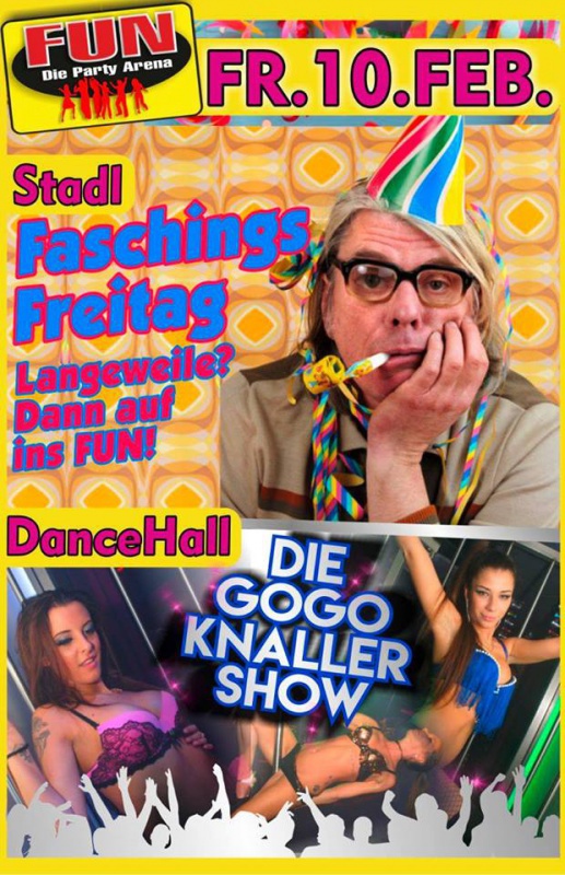 Flyer/Grafik zum Event: Faschings-Freitag im FUN! am Fr., 10.02.2017 von 21:00 bis 03:30 Uhr