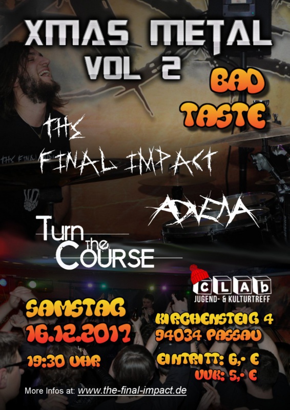 Flyer/Grafik zum Event: XmasMetal im clAb Vol. II (Bad Taste) am Sa., 16.12.2017 ab 19:30 Uhr