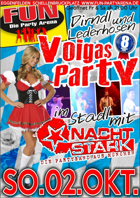 Flyer/Grafik zum Event: Voigas Party im FUN! am So., 02.10.2016 von 21:00 bis 03:30 Uhr