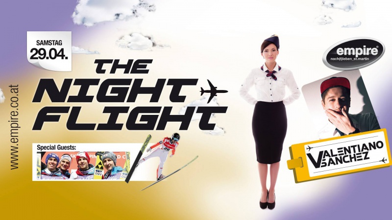 Flyer/Grafik zum Event: The Night Flight am Sa., 29.04.2017