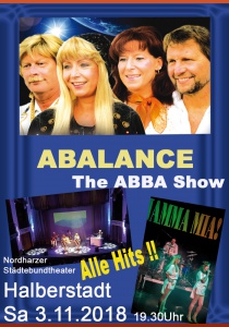 Abalance - The ABBA Show | Sa, 03.11.2018
