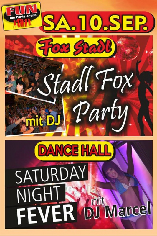 Flyer/Grafik zum Event: Saturday Night Fever im FUN! am Sa., 10.09.2016 von 21:00 bis 03:30 Uhr