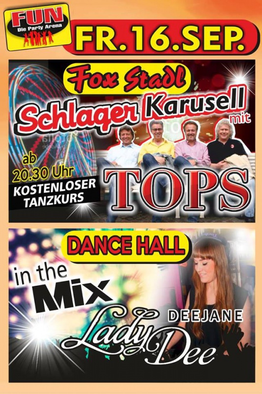 Flyer/Grafik zum Event: Lady Dee und Tops im FUN! am Fr., 16.09.2016 ab 20:30 Uhr