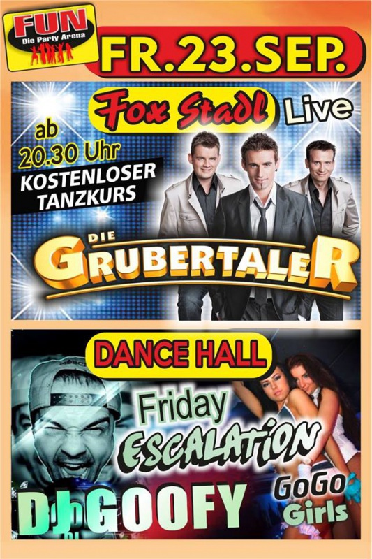 Flyer/Grafik zum Event: Friday Escalation im FUN! am Fr., 23.09.2016 von 20:30 bis 03:30 Uhr