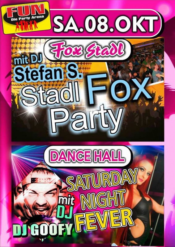 Flyer/Grafik zum Event: Saturday Night Fever im FUN! am Sa., 08.10.2016 von 21:00 bis 03:30 Uhr