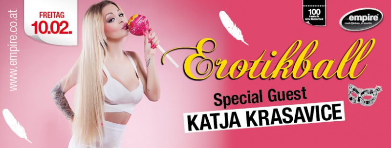 Flyer/Grafik zum Event: Erotikball mit Katja Krasavice am Fr., 10.02.2017 ab 21:00 Uhr