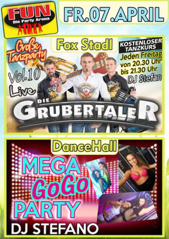 Flyer/Grafik zum Event: Große Tanzparty im FUN! am Fr., 07.04.2017 von 21:00 bis 03:30 Uhr