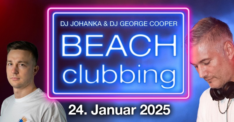 Flyer/Grafik zum Event: Beach clubbing am Fr., 24.01.2025 ab 20:00 Uhr