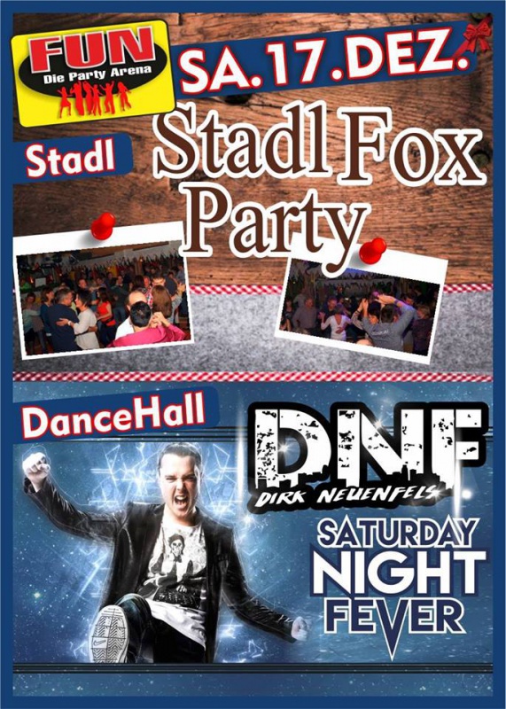 Flyer/Grafik zum Event: Saturday Night Fever mit Dirk Neuenfels im FUN! am Sa., 17.12.2016 von 21:00 bis 03:30 Uhr