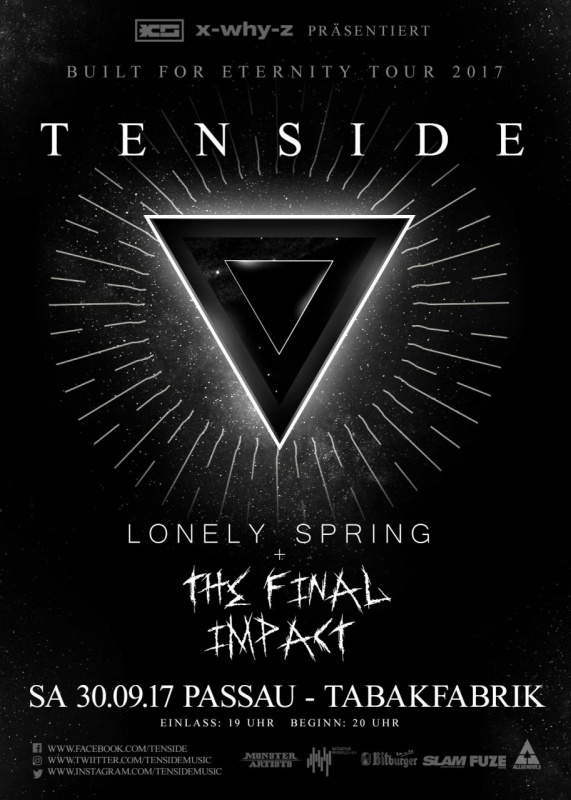 Flyer/Grafik zum Event: TENSIDE - Passau Tabakfabrik am Sa., 30.09.2017 ab 19:00 Uhr