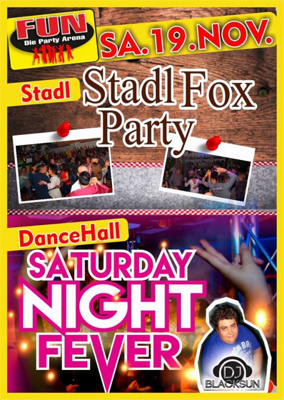 Flyer/Grafik zum Event: Saturday Night Fever im FUN! am Sa., 19.11.2016 von 21:00 bis 03:30 Uhr