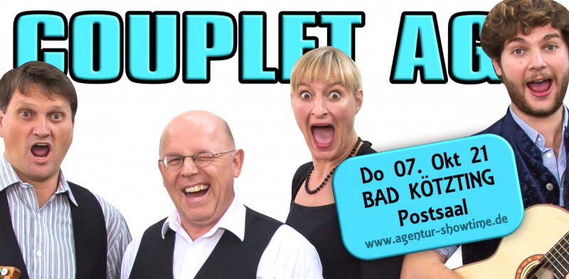 Flyer/Grafik zum Event: Couplet AG - Best of am Do., 07.10.2021 von 19:30 bis 22:00 Uhr